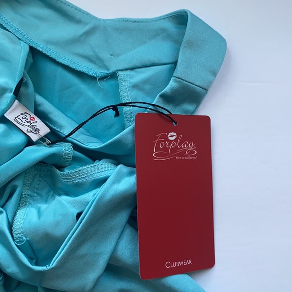 NWT Forplay sexy asymmetric fitted club top, size S - Picture 9 of 13